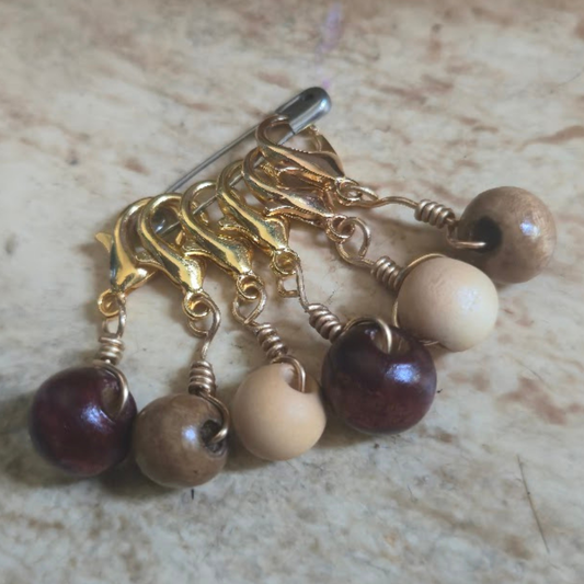 Wooden Bead Stitch Marker
