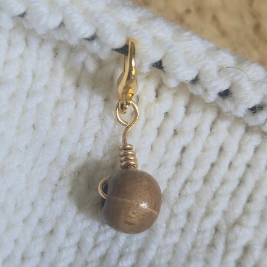 Wooden Bead Stitch Marker