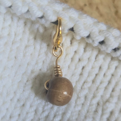 Wooden Bead Stitch Marker